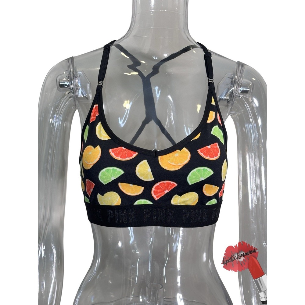 Victoria Secret Ultimate Lightly Lined Bra Women Large Fruit Graphic Print